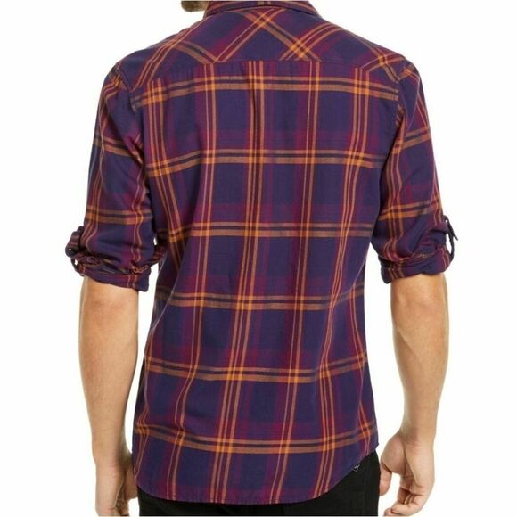 INC International Concepts Men's Marc Plaid Shirt Purple  XL - Picture 1 of 6
